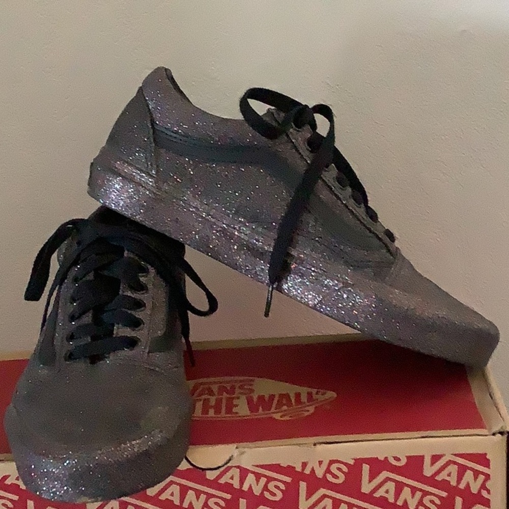 Vans Black Glitter Sneakers